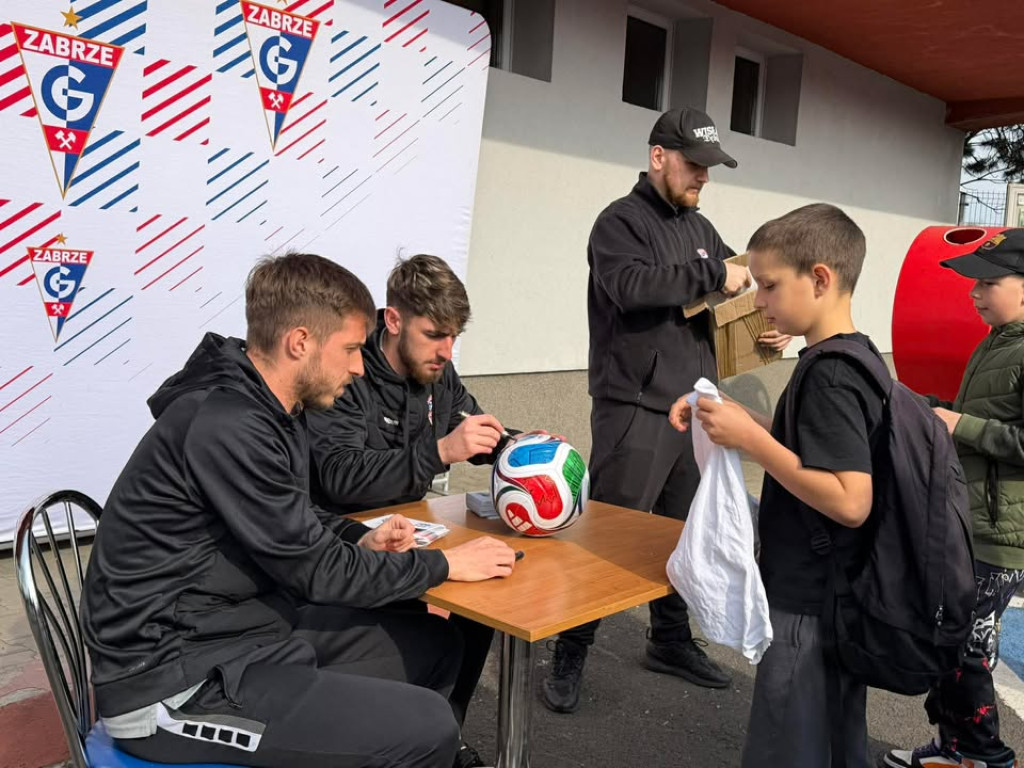 Zawodnicy Górnika Zabrze w Miasteczku Śląskim