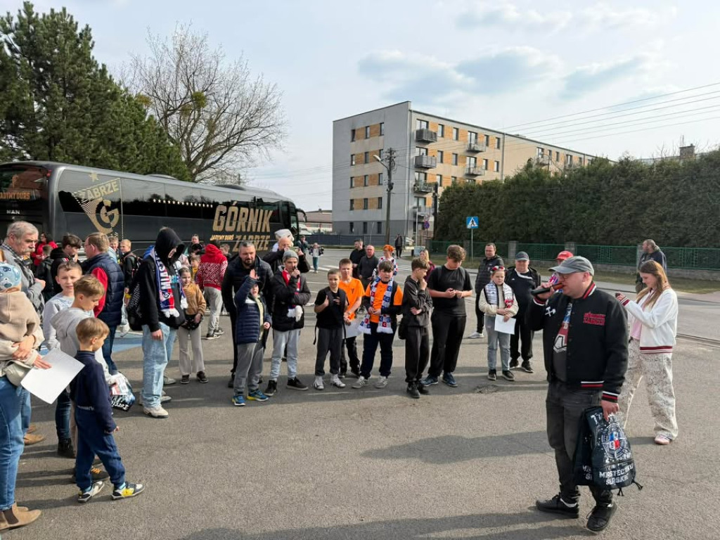 Zawodnicy Górnika Zabrze w Miasteczku Śląskim