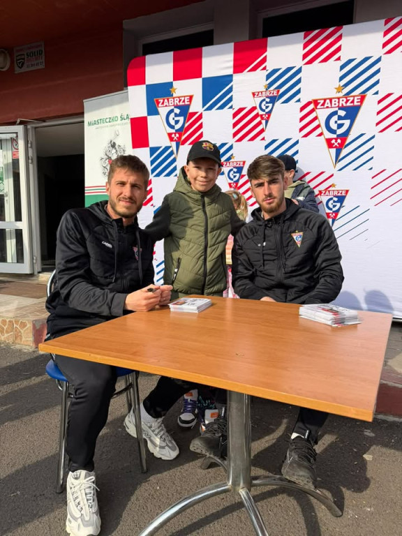 Zawodnicy Górnika Zabrze w Miasteczku Śląskim