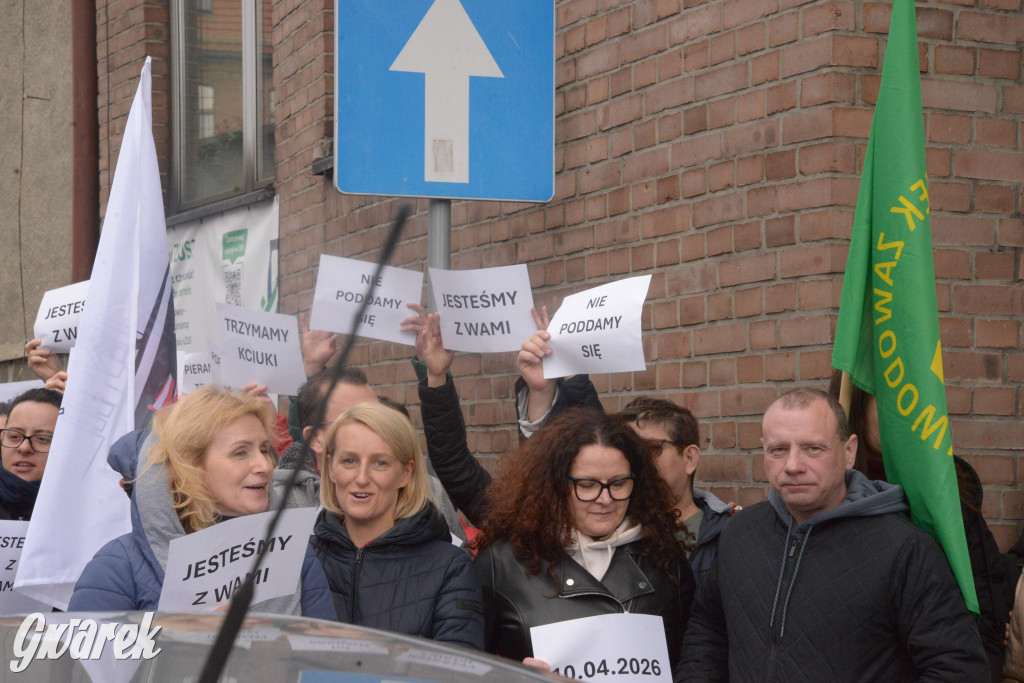 Protest pracowników ZUS w Tarnowskich Górach