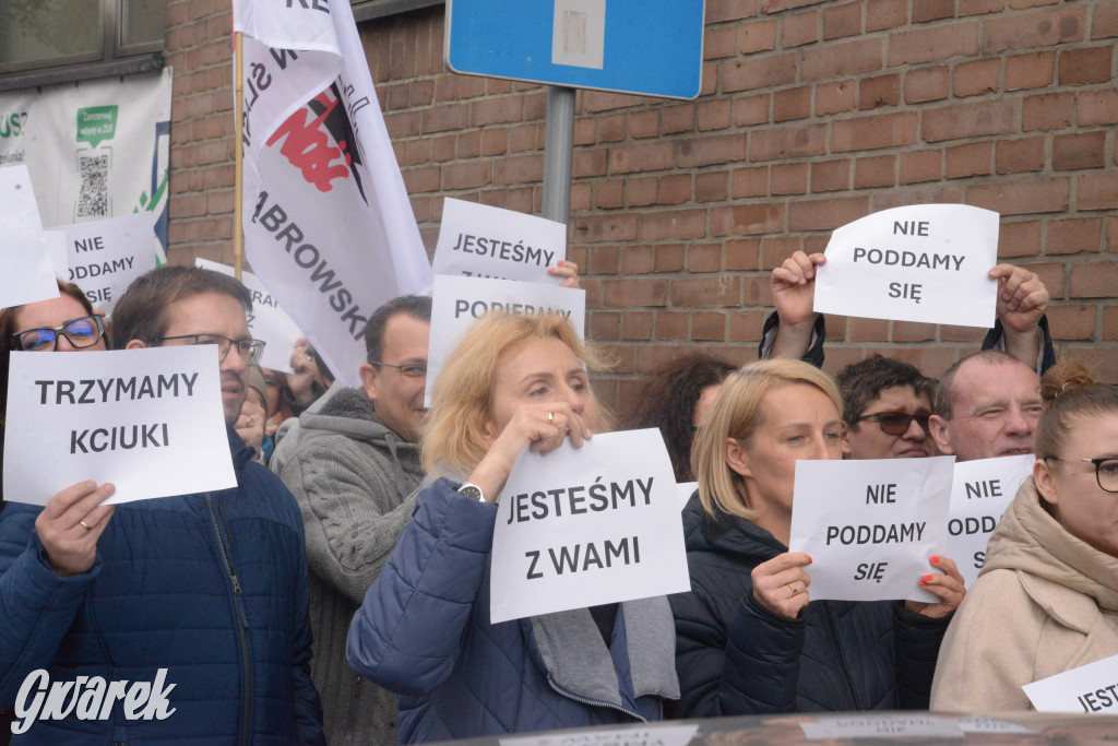 Protest pracowników ZUS w Tarnowskich Górach