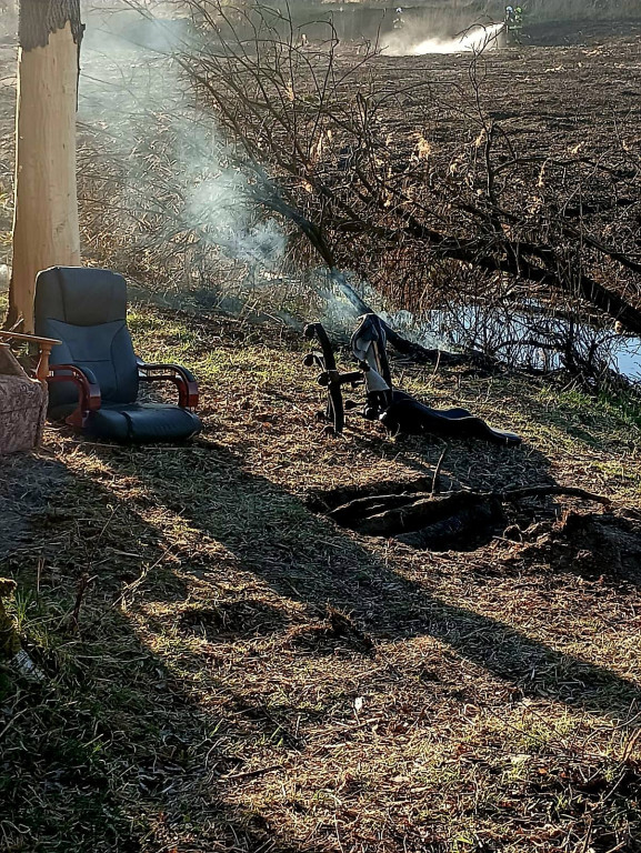 Znowu pożar sitowia w okolicy Pniowca i Strzybnicy