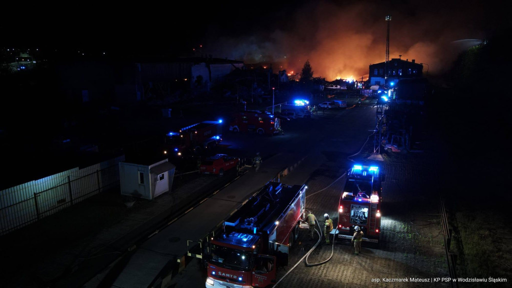 Pożar w Gliwicach. Dym widać było z wielu kilometrów
