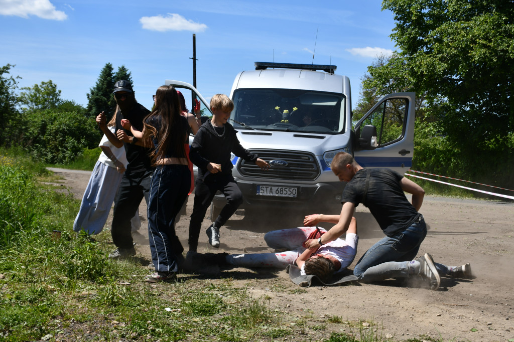Krzyki rannych, dym w autobusie. Zawody w mieście