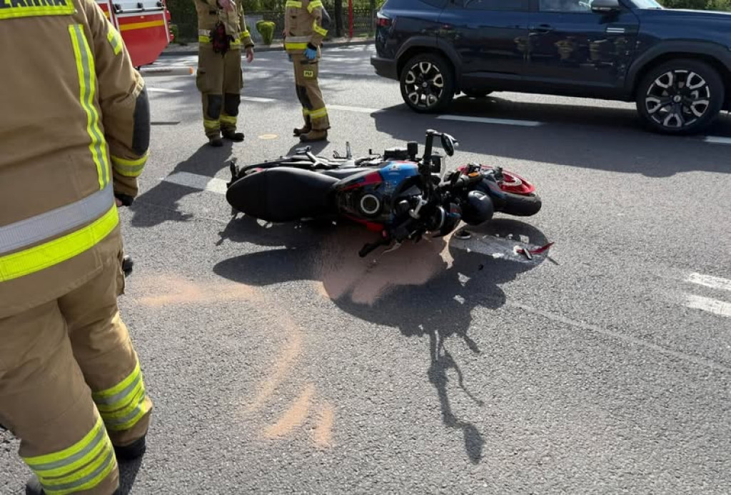 Potrącenie motocyklisty, pomogli świadkowie