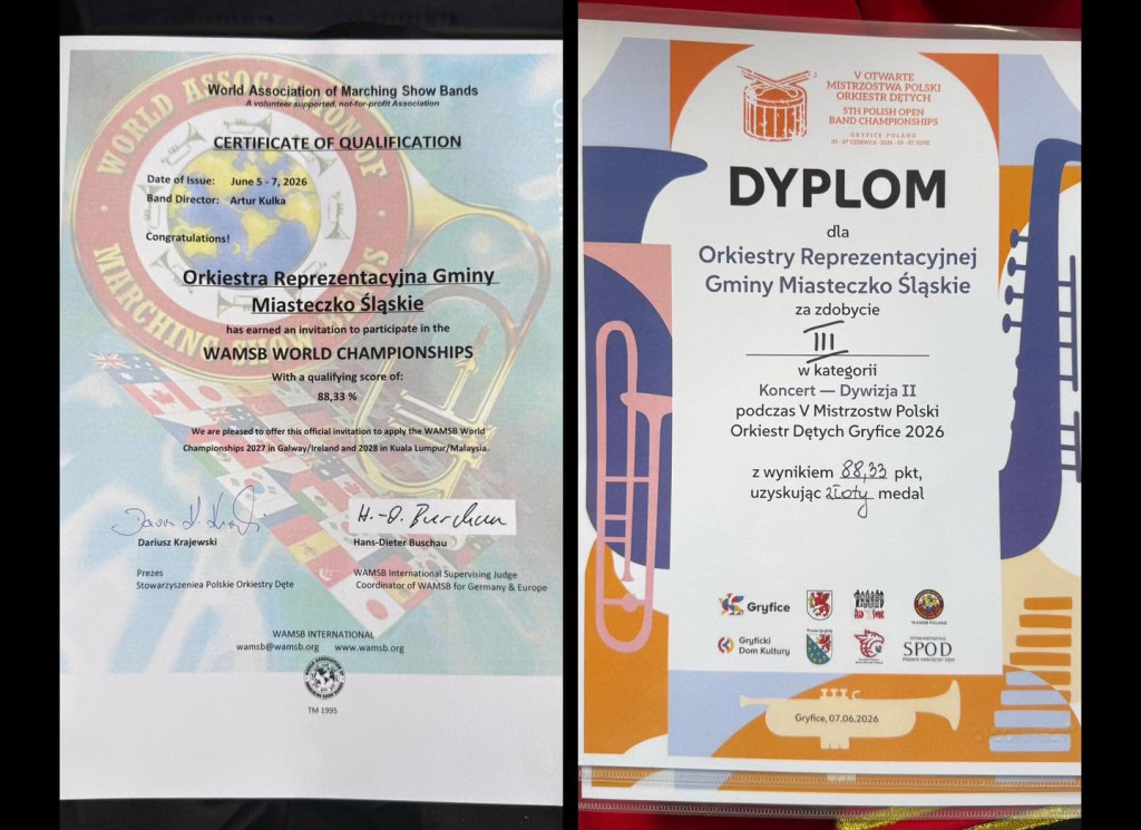 Nasze orkiestry z medalami mistrzostw Polski