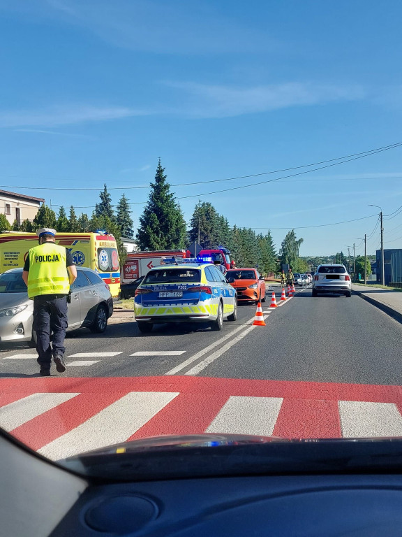 Zderzenie trzech osobówek na Bytomskiej