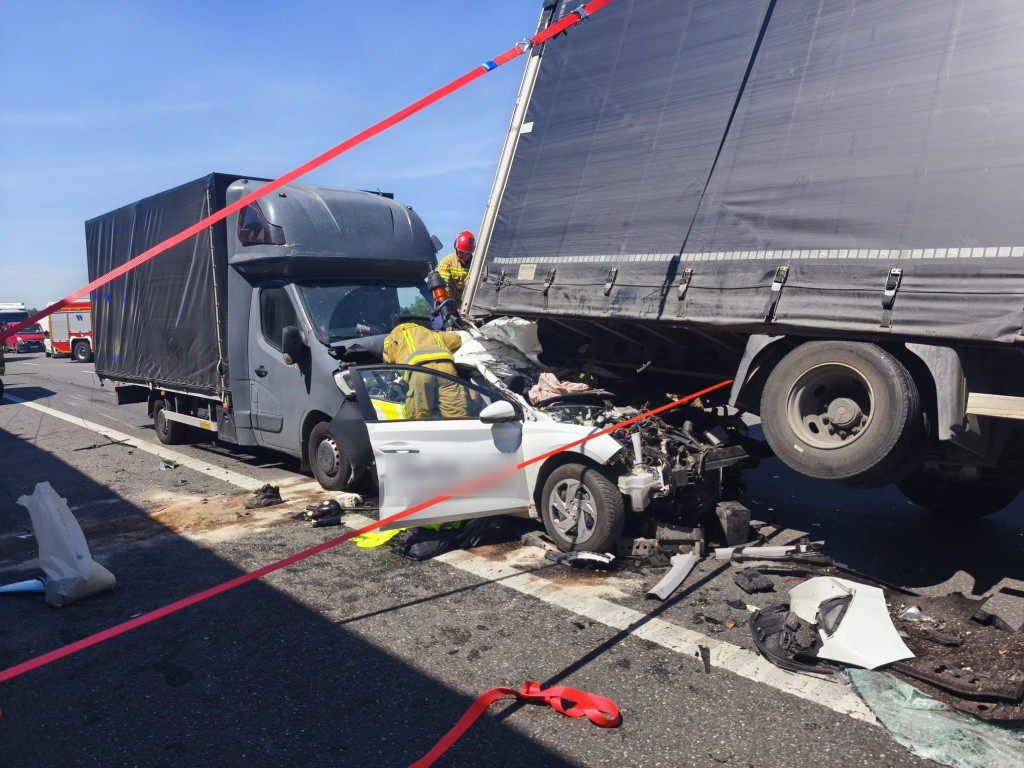 Wypadek na A1. Wjazd na Łódź zablokowany