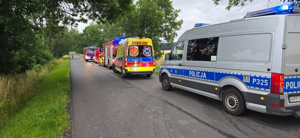 Powiat tarnogórski. Dwa lądowania w rowie