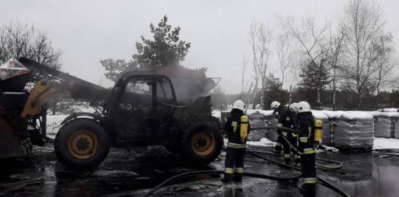 Pożar ładowarki. Straty: ok. 80 tys. zł