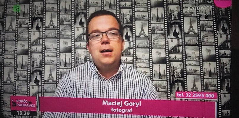 To już kolejna wizyta Macieja Goryla w telewizyjnym studiu. Fot. Archiwum M. Goryla 