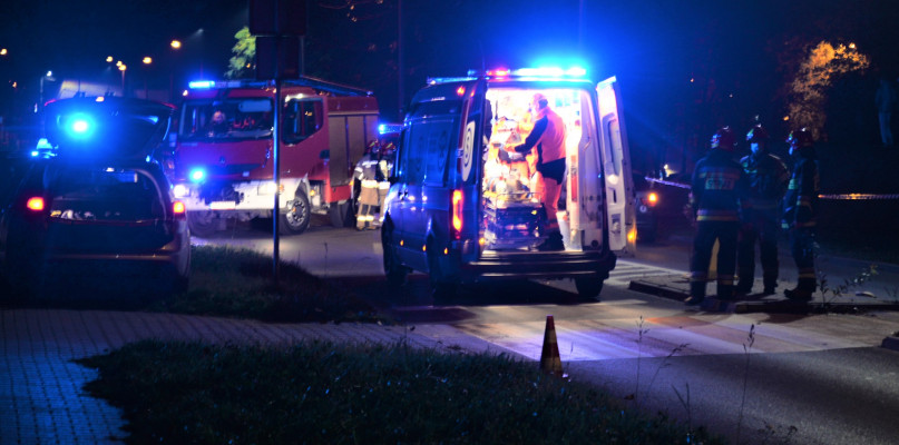 Piesza doznała wielonarządowych urazów, została odtransportowana do szpitala w Bytomiu. Fot. Jarosław Myśliwski