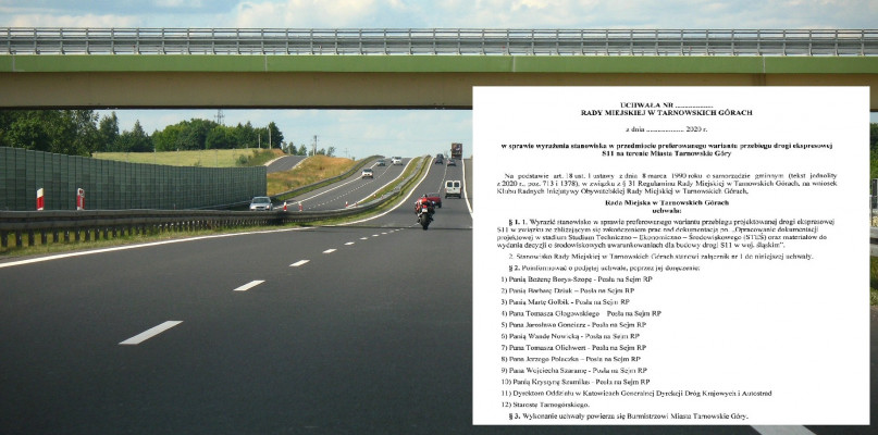 Tarnowskie Góry. Jest stanowisko w sprawie S11. Strzybnica będzie...