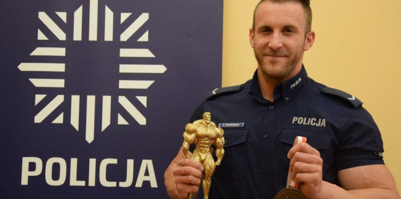 Mistrz Polski sierż. Kamil Piotrowiak. Fot. Archiwum policji