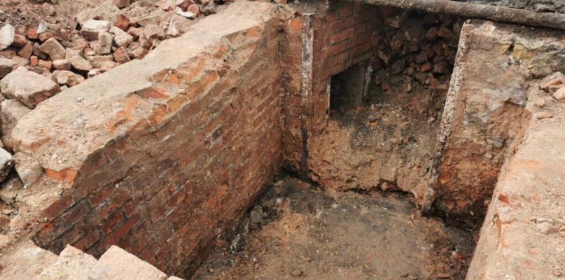 Odsłonięte relikty synagogi w Tarnowskich Górach. Fot. Gliwicka 66