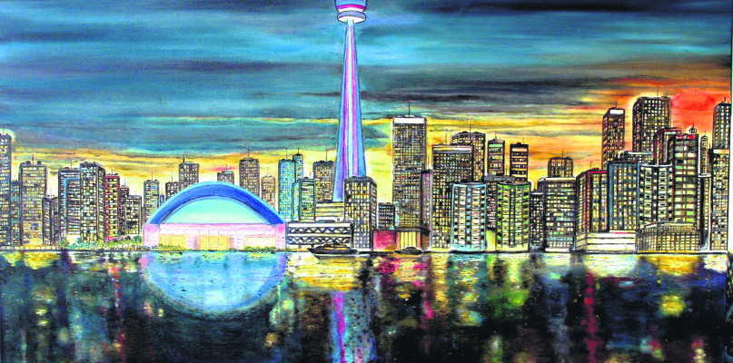 Toronto nocą można oglądać w Galerii Szyb Wilson. Fot. Archiwum prywatne 