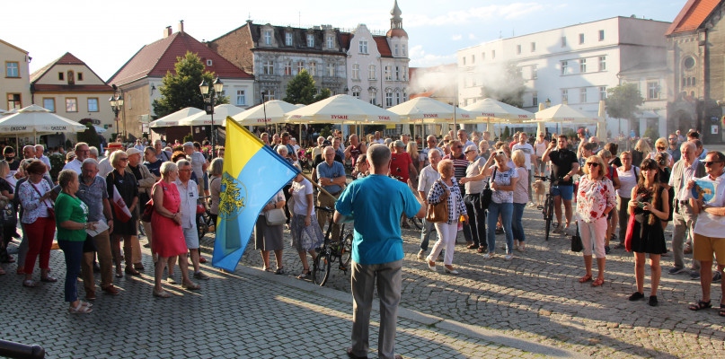 Protest w obronie wolnych mediów w Tarnowskich Górach. Fot. Alicja Jurasz
