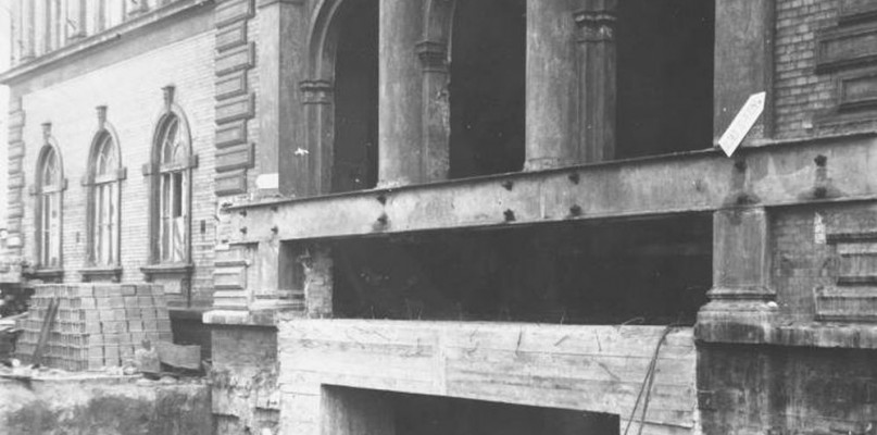 Dworzec kolejowy podczas przebudowy w latach 60. XX w. Archiwum SMZT, Zygmunt Koloch