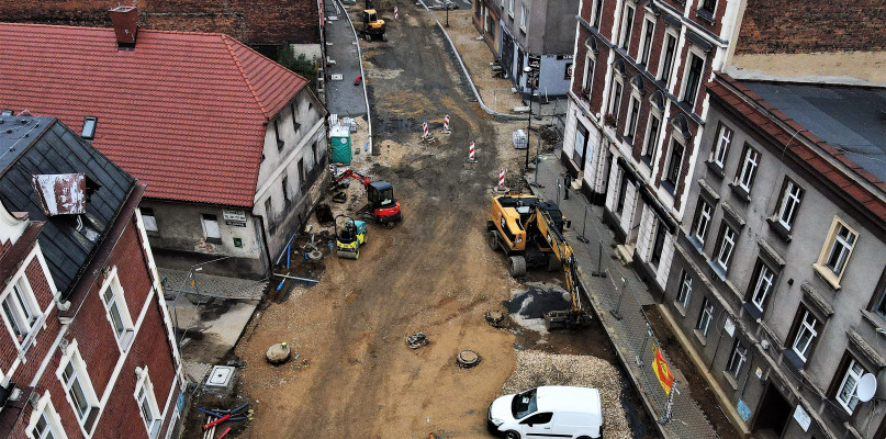 Tarnowskie Góry. Przebudowa ul. Sobieskiego. Fot. Jarosław Myśliwski