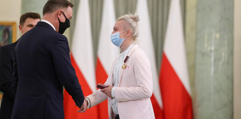 Tarnogórzanka Wiktoria Aumiiller odznaczona przez prezydenta Dudę 
