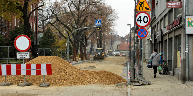 Tarnowskie Góry. Remont ul. Sobieskiego potrwa dłużej niż zakładano. Fot. Jarosław Myśliwski
