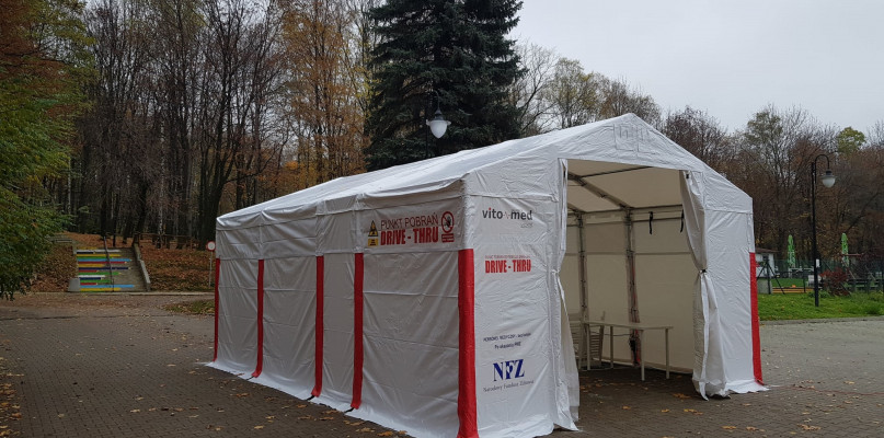 Mobilny punkt pobrań w Radzionkowie. Fot. UM w Radzionkowie 