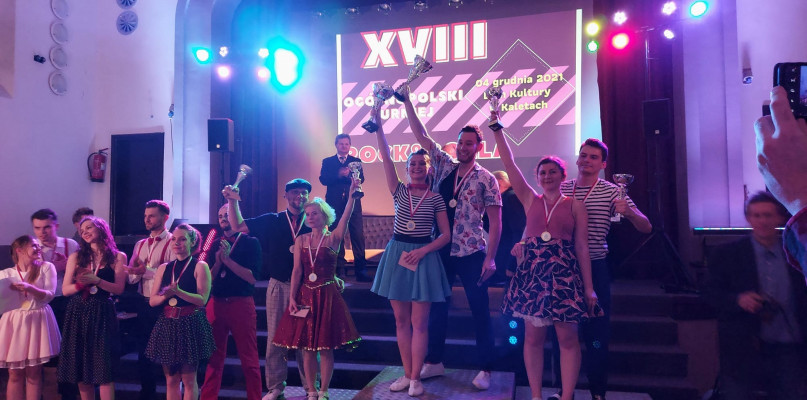 Katarzyna Bodora i Adrian Kalus z Rock Time MDK Kalety wygrali  konkurs. Fot. Archiwum Rock Time Kalety 