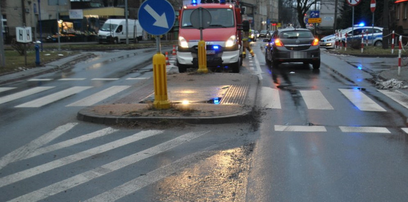 Potrącenie na pasach w Tarnowskich Górach. Fot. KPP w Tarnowskich Górach 