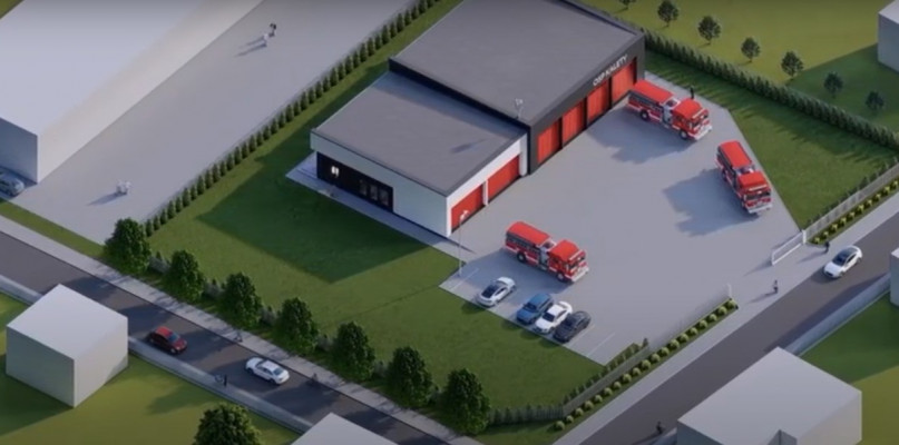 Nowa remiza w Kaletach. Fot. Zrzut ekranu 