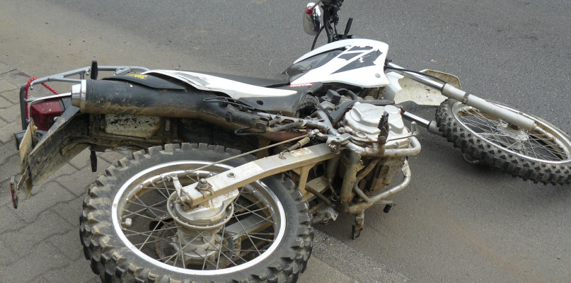 Tarnowskie Góry. Ranny motocyklista trafił do szpitala. Fot. Agnieszka Reczkin