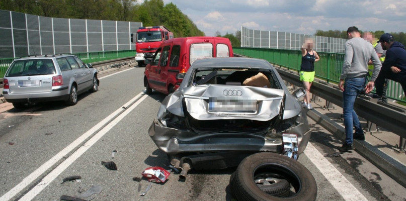 Wypadek w Wieszowie. Fot. Archiwum KPP w Tarnowskich Górach 