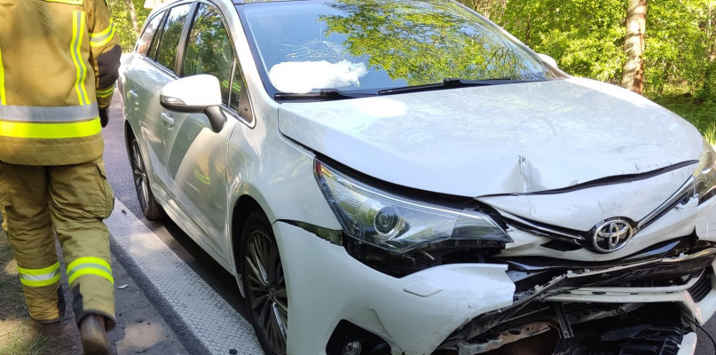 Kolizja w Świerklańcu. Sprawca miał zakaz prowadzenia pojazdów. Fot. OSP Świerklaniec