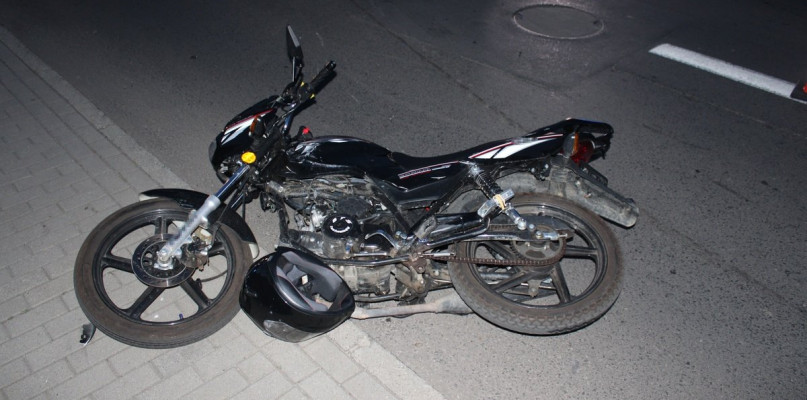 W wypadku ranny został motorowerzysta. Fot. Archiwum policji