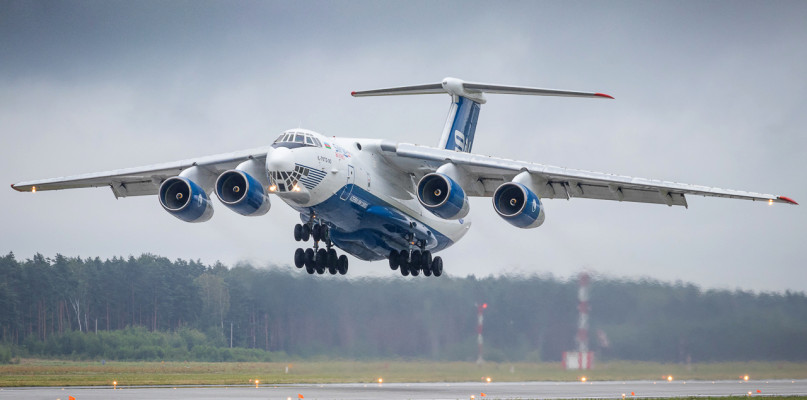 W sobotę na lotnisku w Pyrzowicach wylądował Iljuszyn Ił-76. Fot. Piotr Adamczyk/Katowice Airport