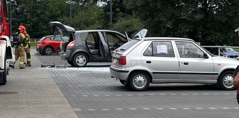 Pożar przy markecie Lidl na ul. Gliwickiej. Fot. Archiwum czytelnika