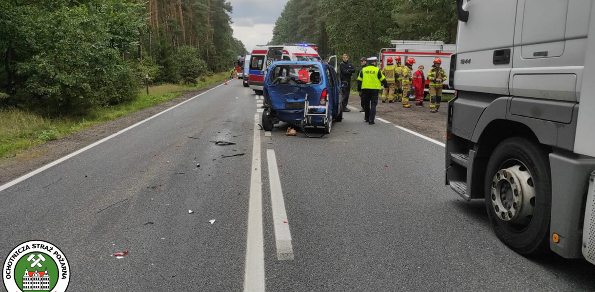 Do wypadku doszło w Boruszowicach. Fot. OSP Tworóg