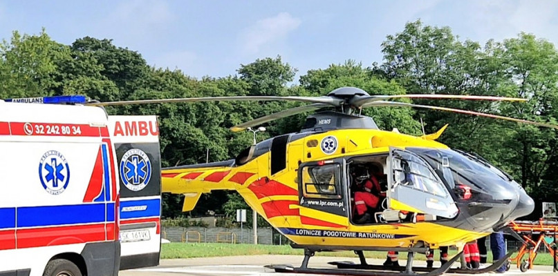 Obu mężczyn do szpitali w Sosnowcu i Katowicach zabrało Lotnicze Pogotowie Ratunkowe. Zdj. poglądowe, archiwum WSP