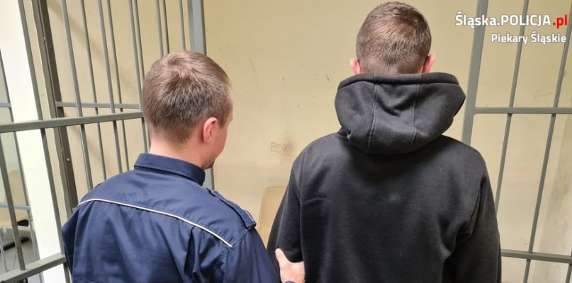 Jeden z zatrzymanych w Piekarach Śląskich. Fot. KMP w Piekarach Śląskich 