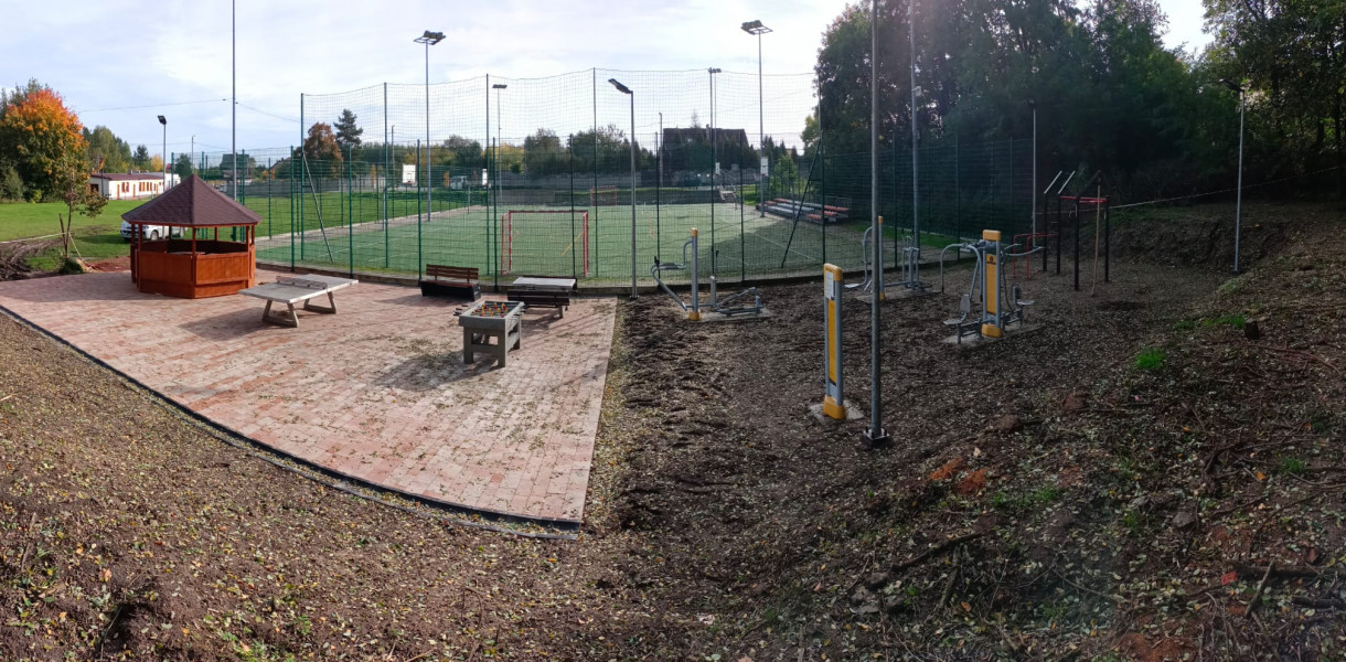 W sołectwie Żyglin-Żyglinek jest już gotowa strefa rekreacyjno-wypoczynkowa dla młodzieży. Fot. Archiwum UM