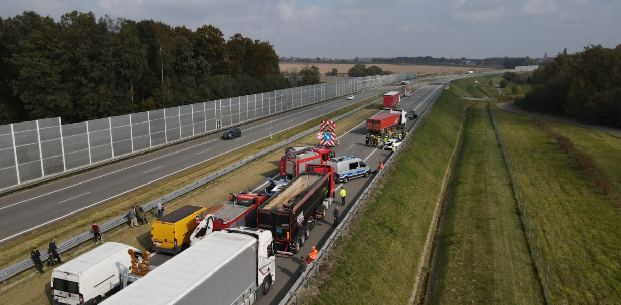 Wypadek w Wieszowie. Fot. Jarosław Myśliwski 