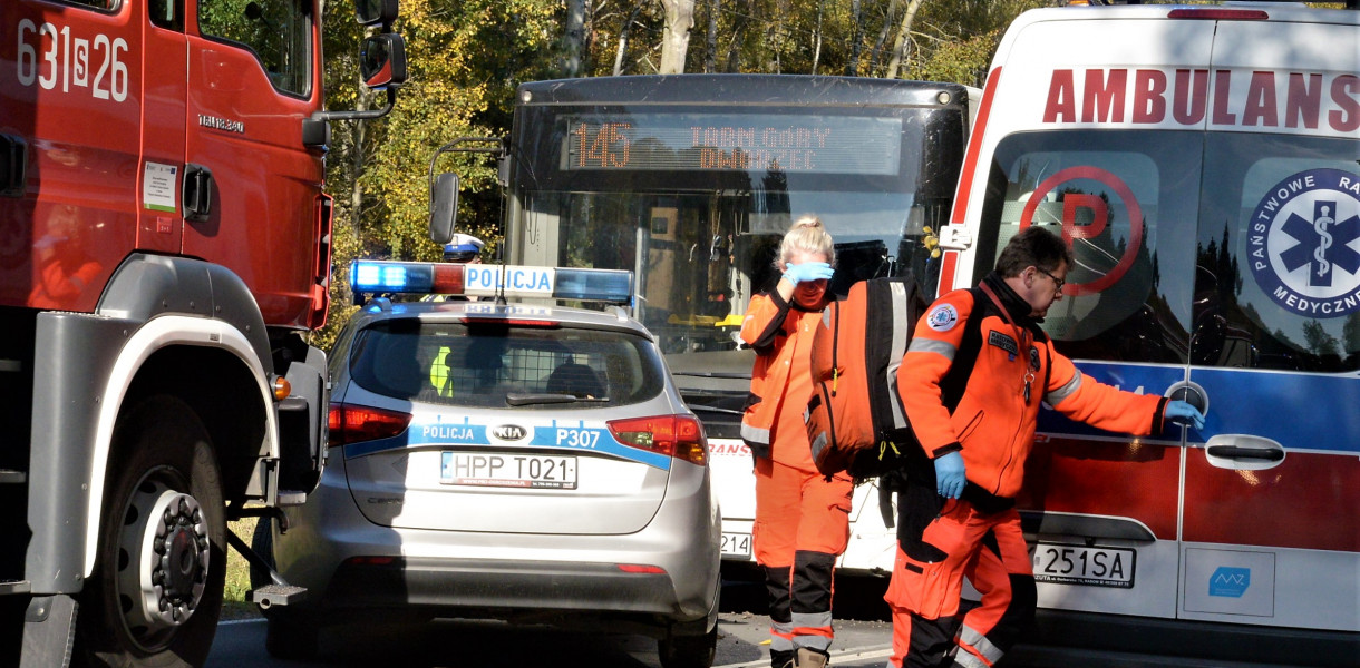 Tarnowskie Góry. Dramatyczne sceny w autobusie. Pasażerowie pomogli zatrzymać pojazd. Fot. Jarosław Myśliwski 