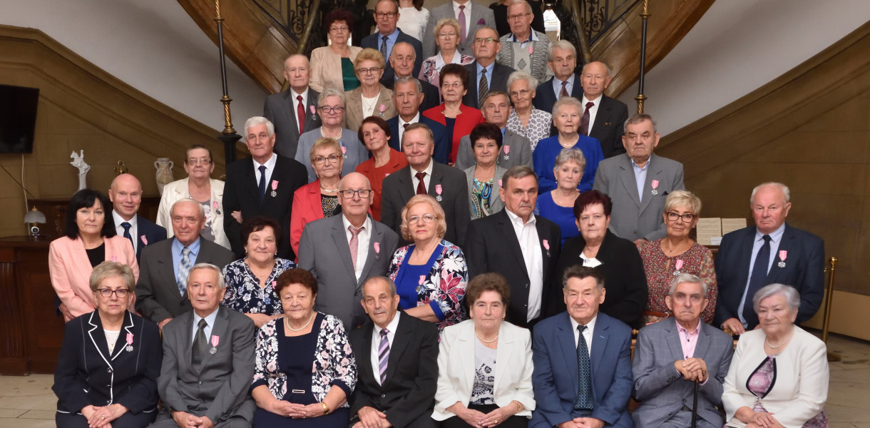 Jubilaci podczas uroczystości, która odbyła się 11 października. Fot. UG Świerklaniec