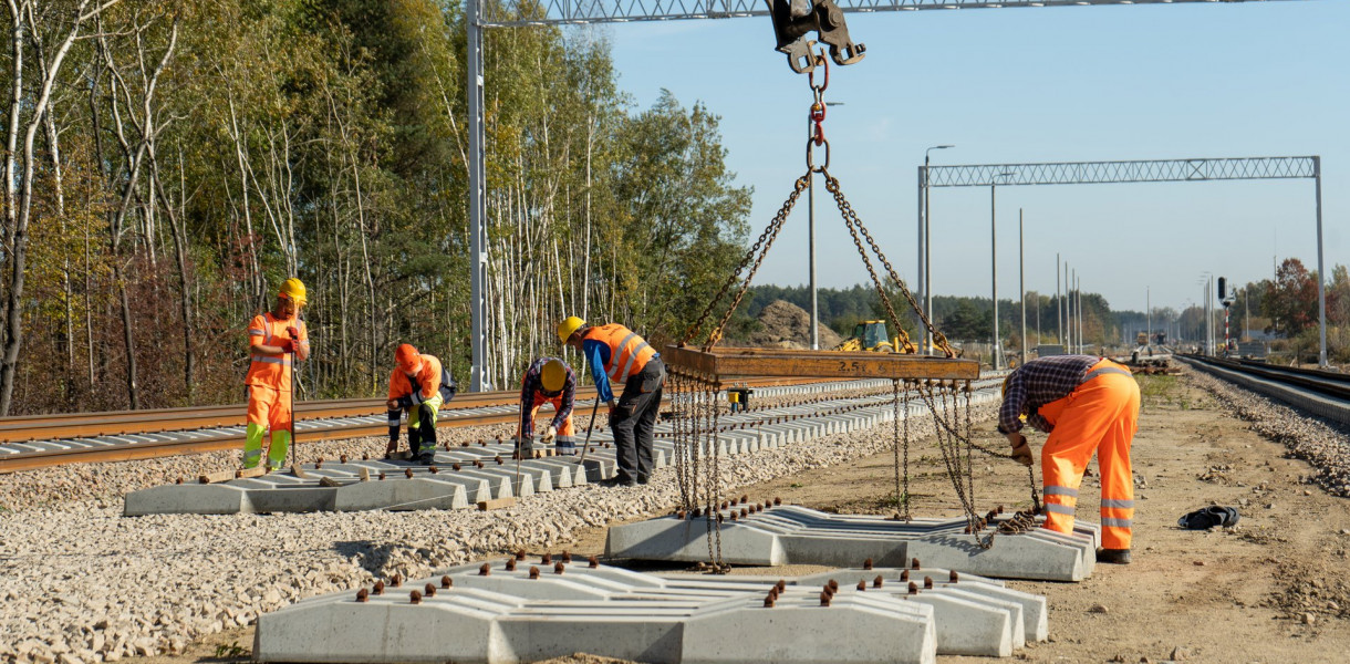 Prace na stacji w Pyrzowicach. Fot. PKP PLK