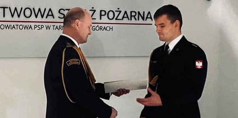 Z awansu może się cieszyć kpt. Grzegorz Spałek, który został zastępcą dowódcy jednostki ratowniczo-gaśniczej w w Tarnowskich Górach. Fot. KP PSP Tarnowskie Góry