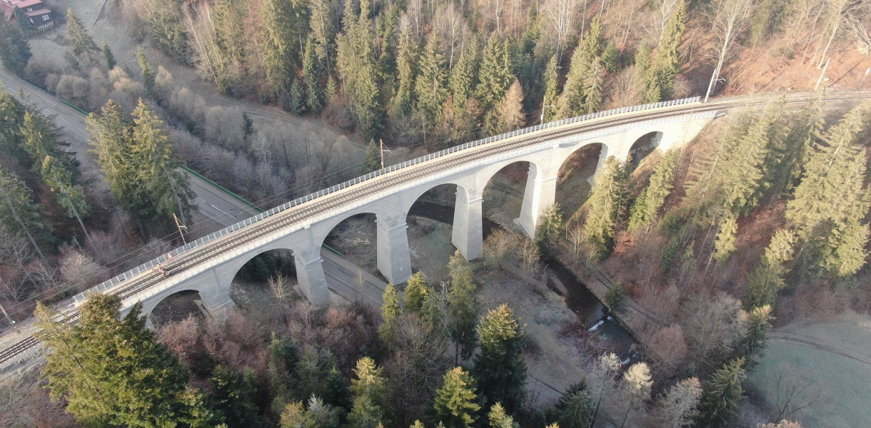 Most kolejowy w Wisle-Dziechcince. fot. Adam Roik/PKP PLK 