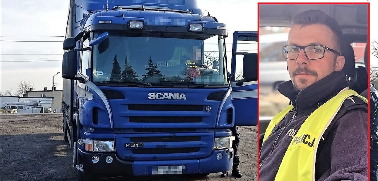 Wjechał w barierki i uciekł. Zatrzymał go po służbie policjant z Tarnowskich Gór. Fot. POlicja Tarnowskie Góry