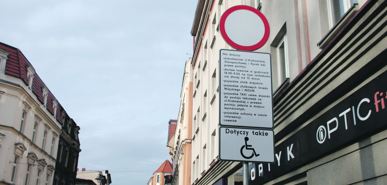 Zakaz wjazdu na ul. Krakowską. Fot. Alicja Jurasz