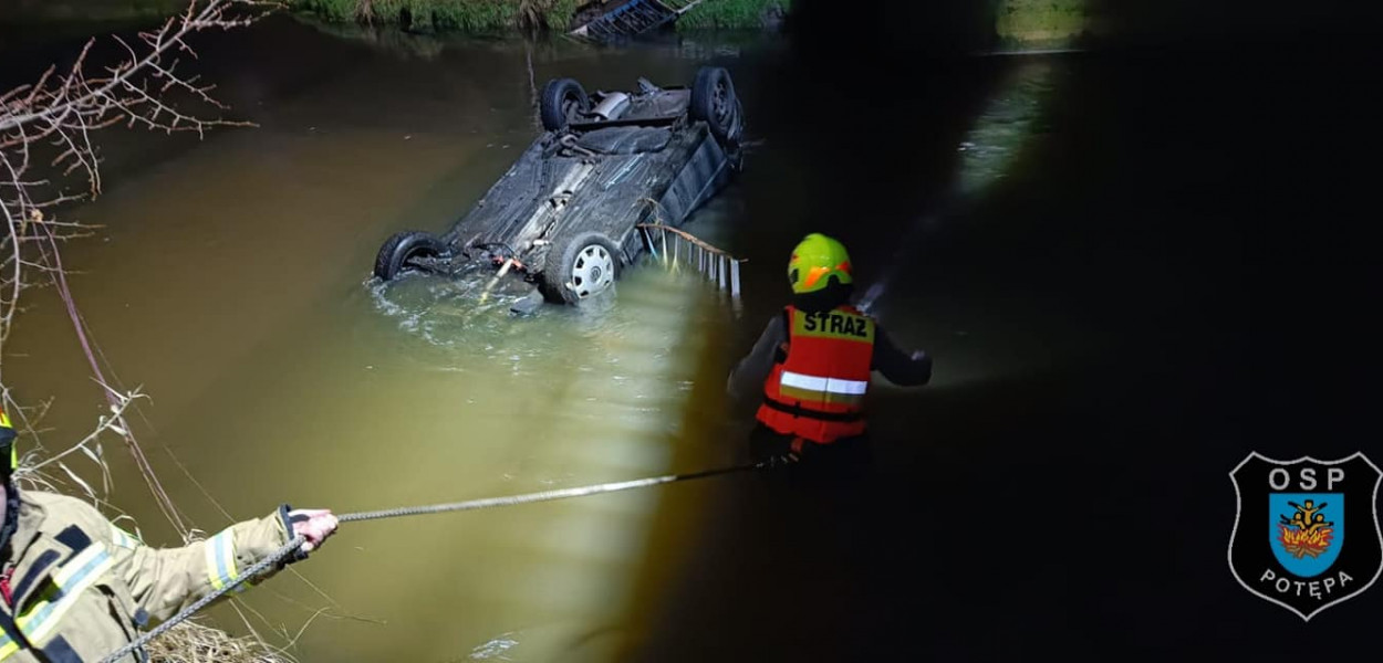 Potępa - śmiertelny wypadek. Fot.OSP Potępa