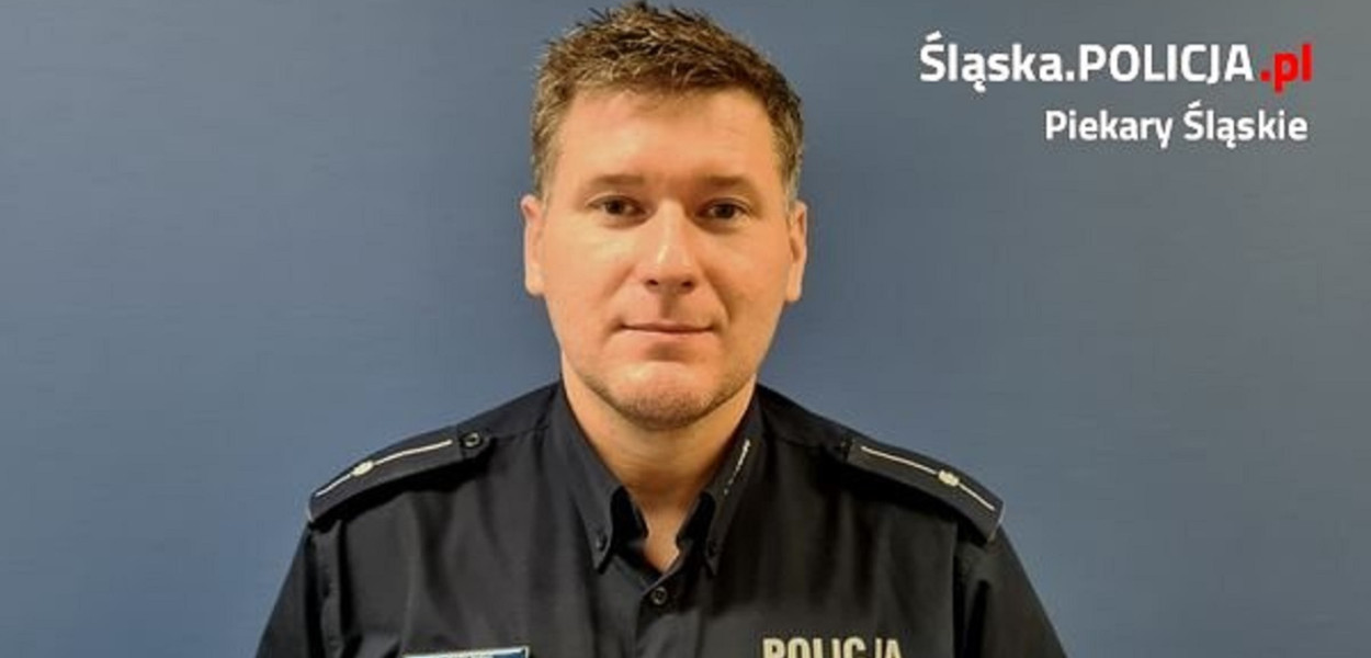 Mł. asp. Łukasz Zwoliński. Fot. Archiwum KM PSP w Piekarach Śląskich 