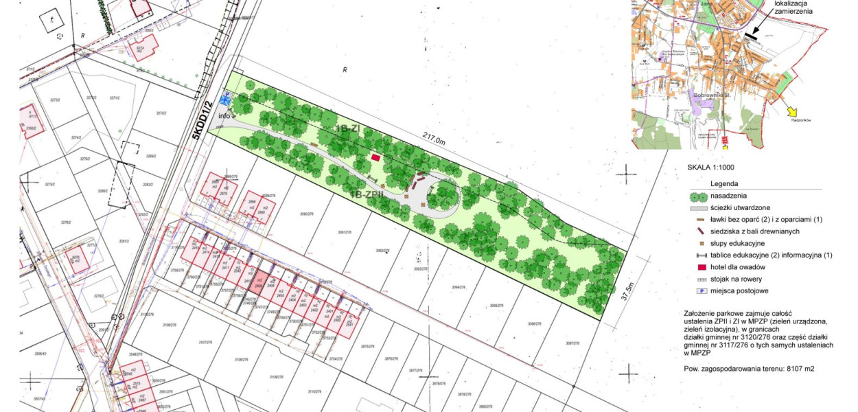 Projekt zielonej przestrzeni. Fot. Archiwum Rady Dzielnicy Bobrowniki Śl. 